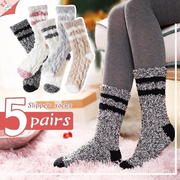 ❤️Women Fuzzy Socks Soft Warm Fluffy Sleep Thermal Plush Casual Cozy Home Socks - Picture 4 of 6